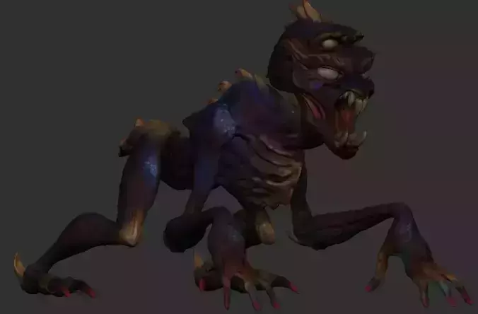 Alien Monster Demon Creature for Games and Animation Basic Rig