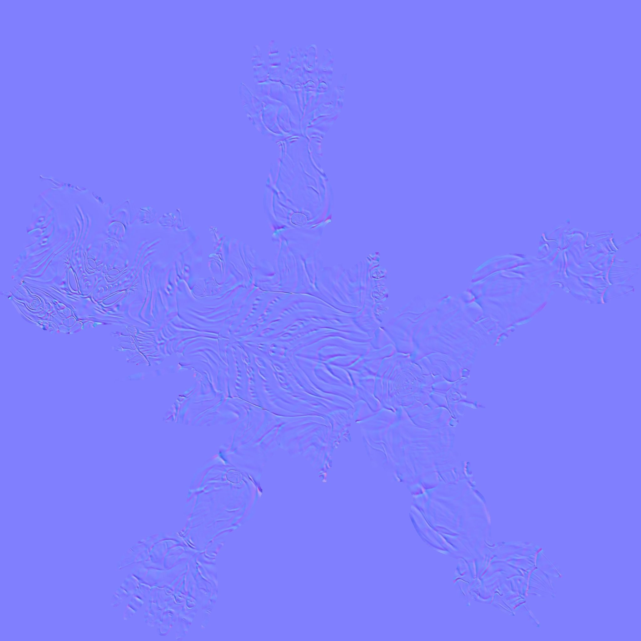 Alien Monster Demon Creature for Games and Animation Basic Rig 3D model_3