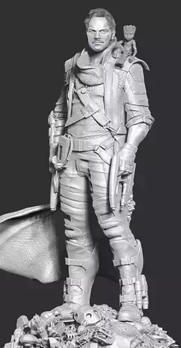 Star Lord Peter Quill 3D Printed Model 3D print model