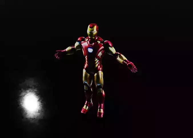 Crimson and Gilded Guardian - Comic-Inspired Red and Gold Armor