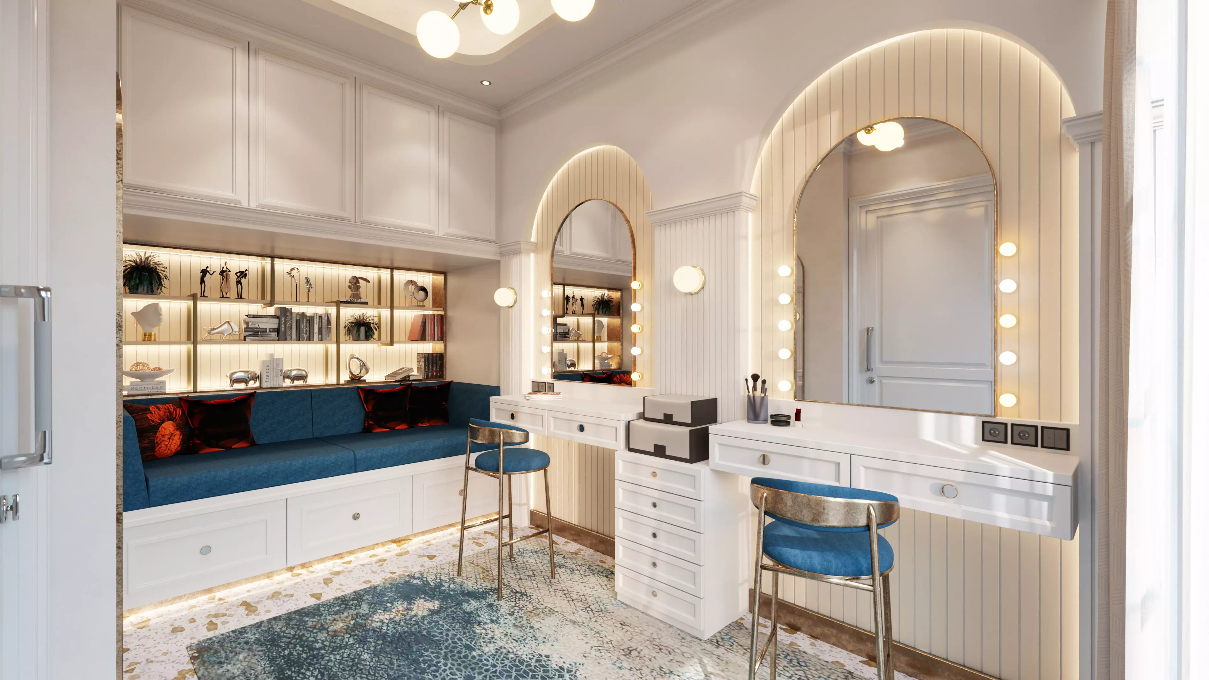 Studio MakeUp Salon Blender - Fbx - Obj 3D model_0