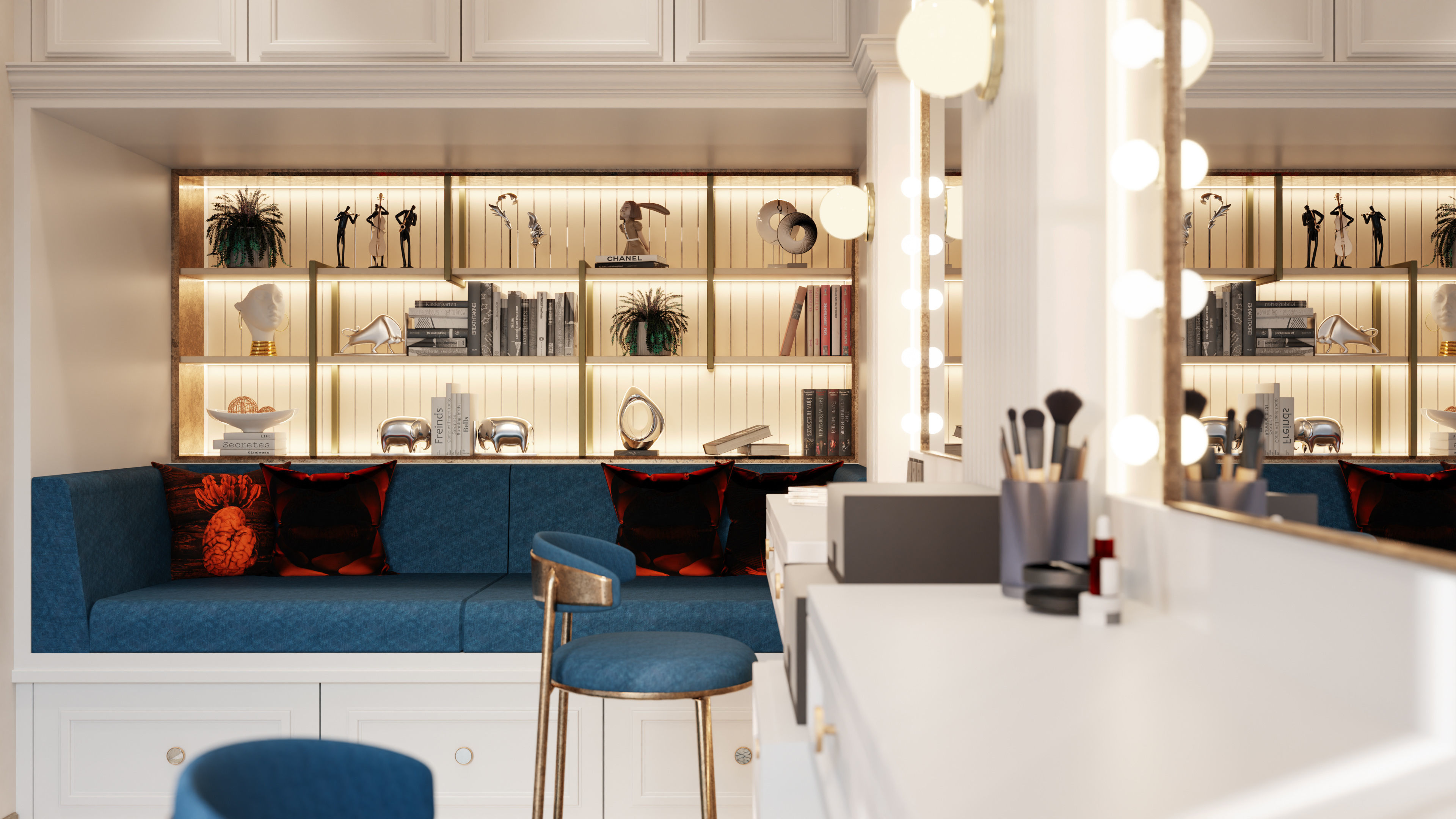 Studio MakeUp Salon Blender - Fbx - Obj 3D model_3