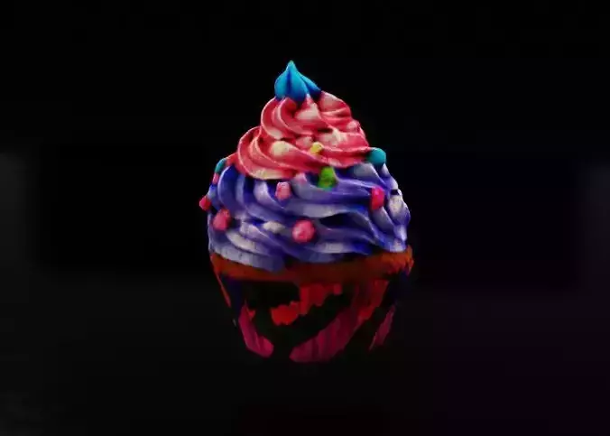 Whimsical Cupcake Sculpture