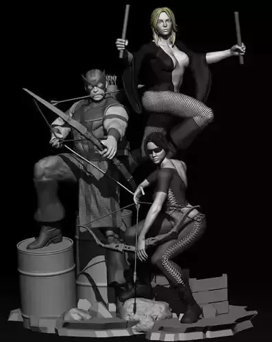 Hawkeye Diorama Masterpiece in 3D Printing 3D print model
