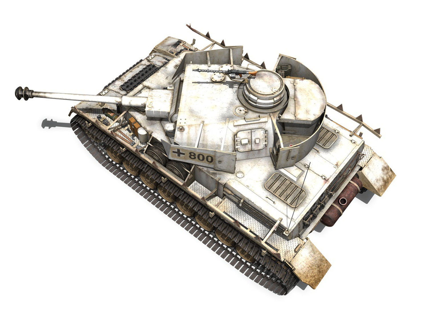PzKpfw IV - Panzer 4 - Ausf H - Winter 3D model_4