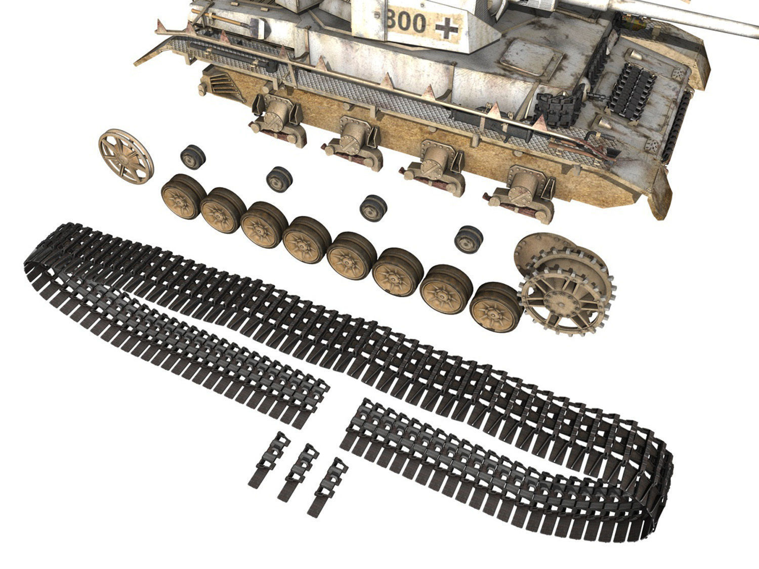 PzKpfw IV - Panzer 4 - Ausf H - Winter 3D model_8