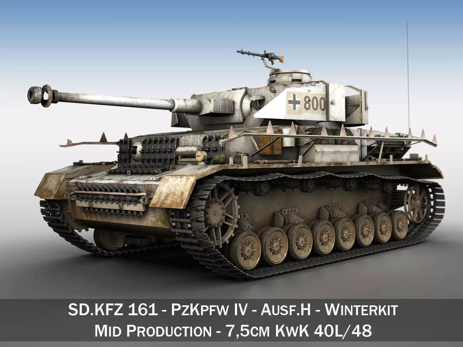 PzKpfw IV - Panzer 4 - Ausf H - Winter 3D model_0