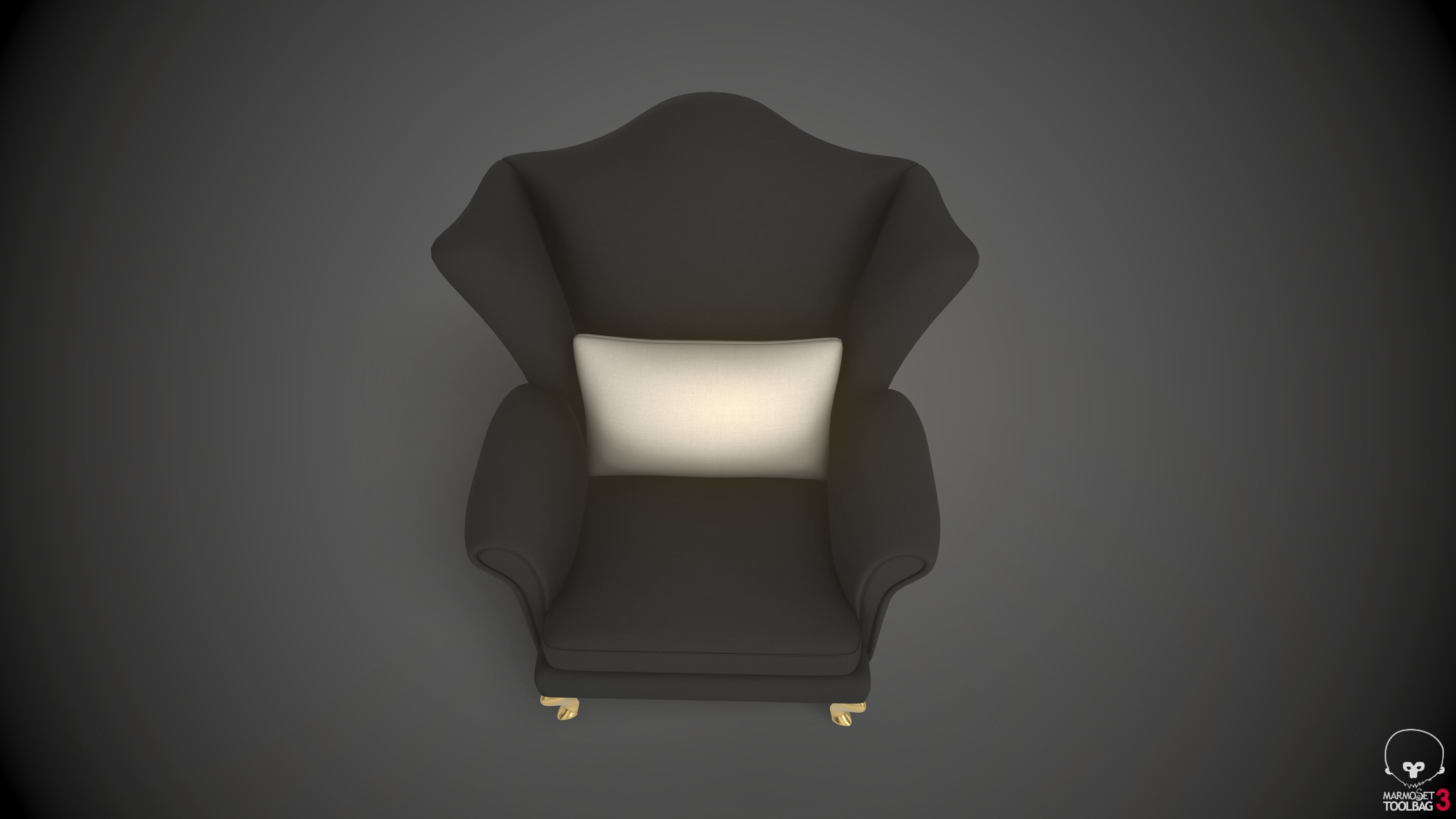 Wingback Chairs 005 Low-poly 3D model_8