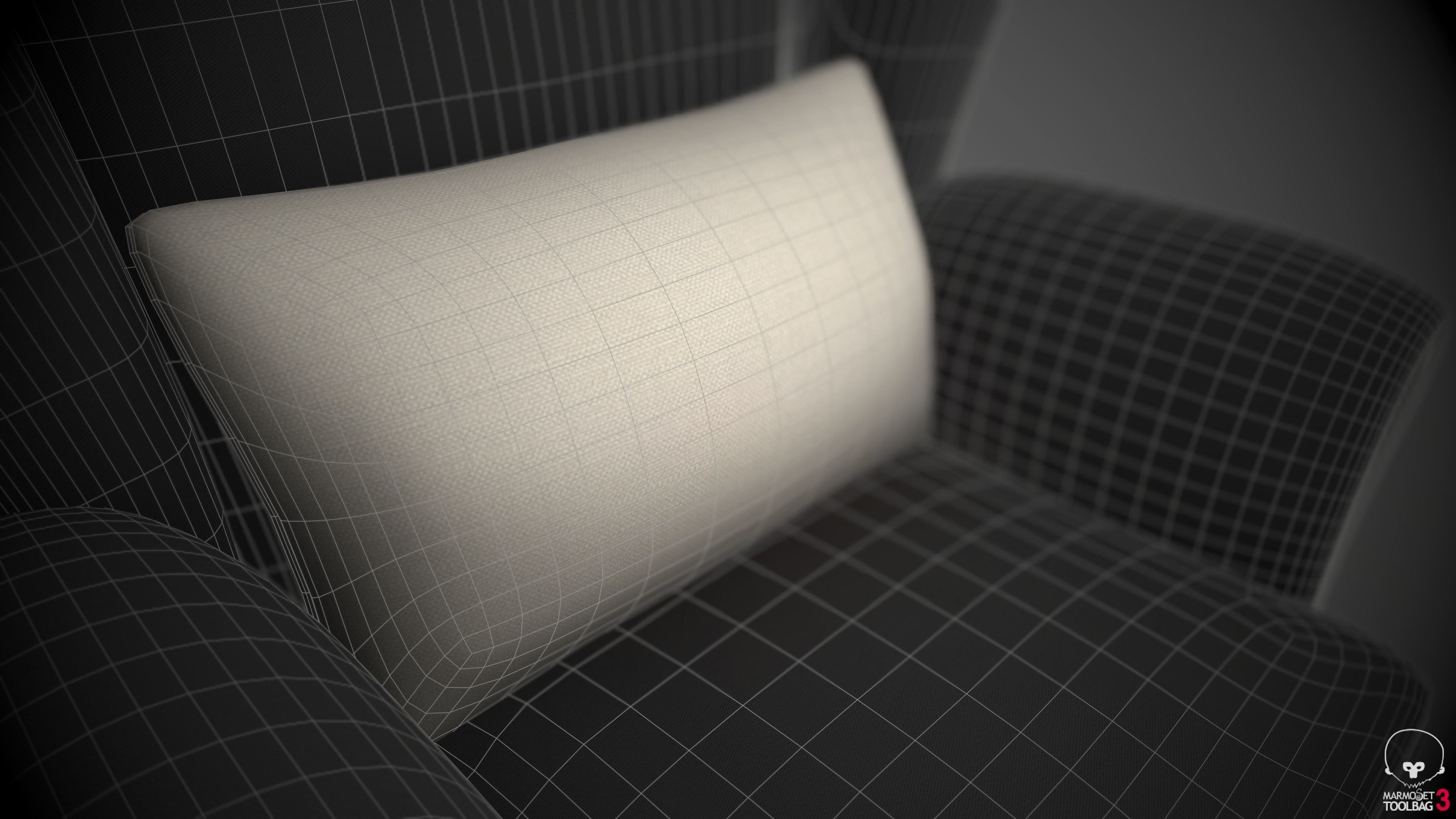 Wingback Chairs 005 Low-poly 3D model_10