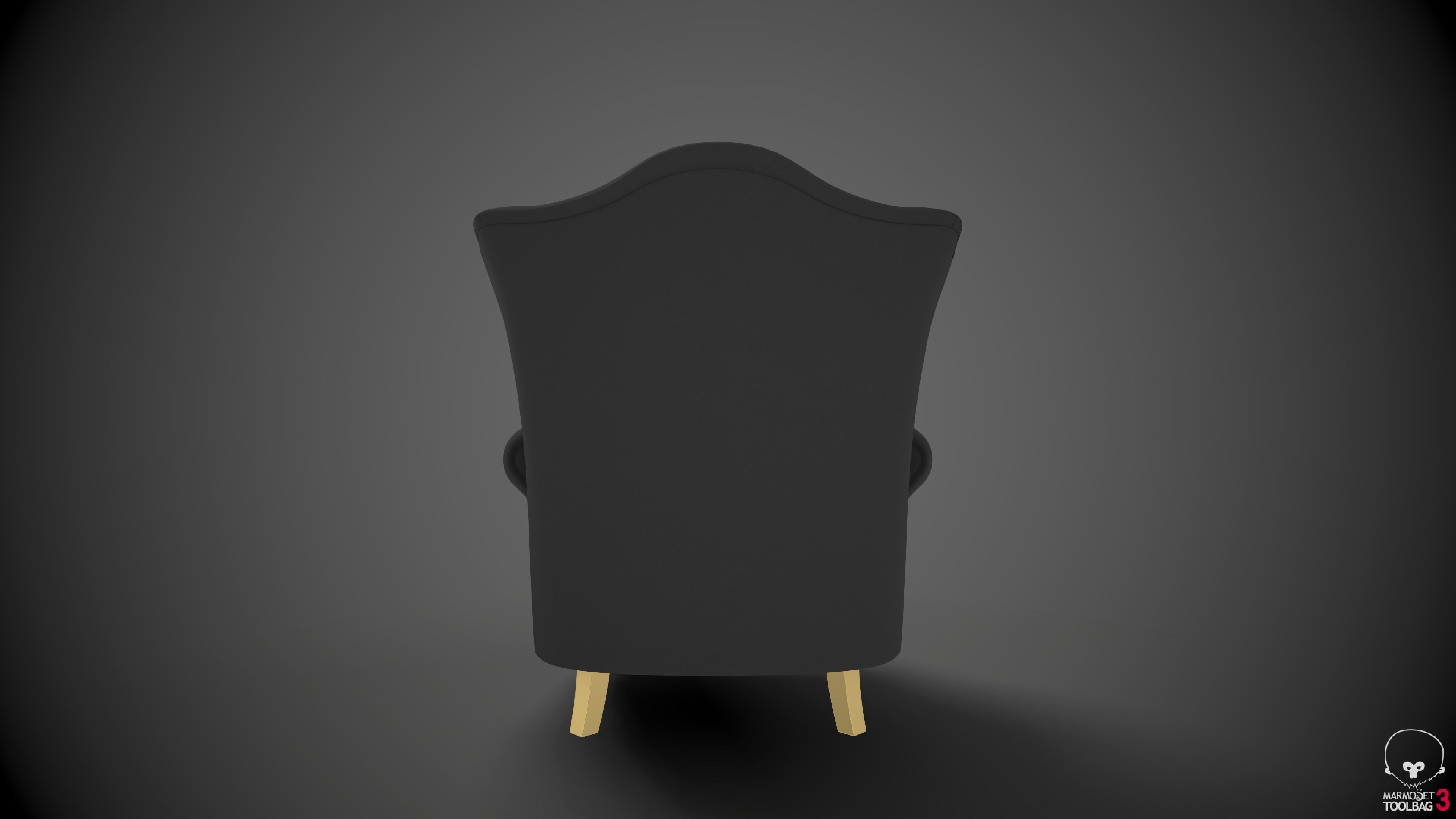 Wingback Chairs 005 Low-poly 3D model_6