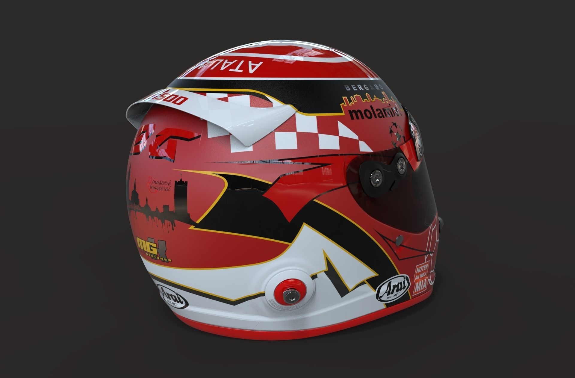 Helmet motorcycle Arai 3d model 3D model_4