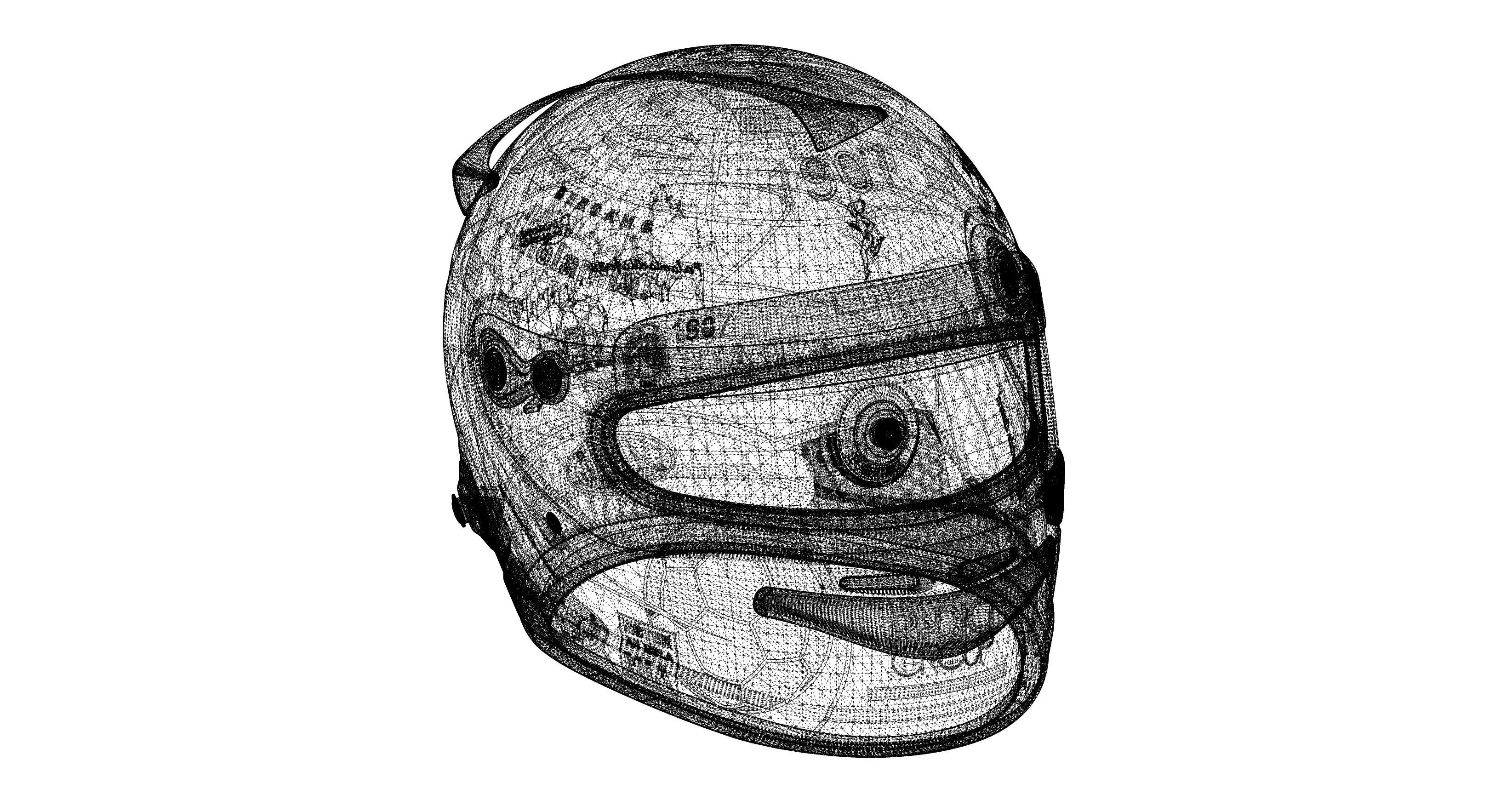 Helmet motorcycle Arai 3d model 3D model_9