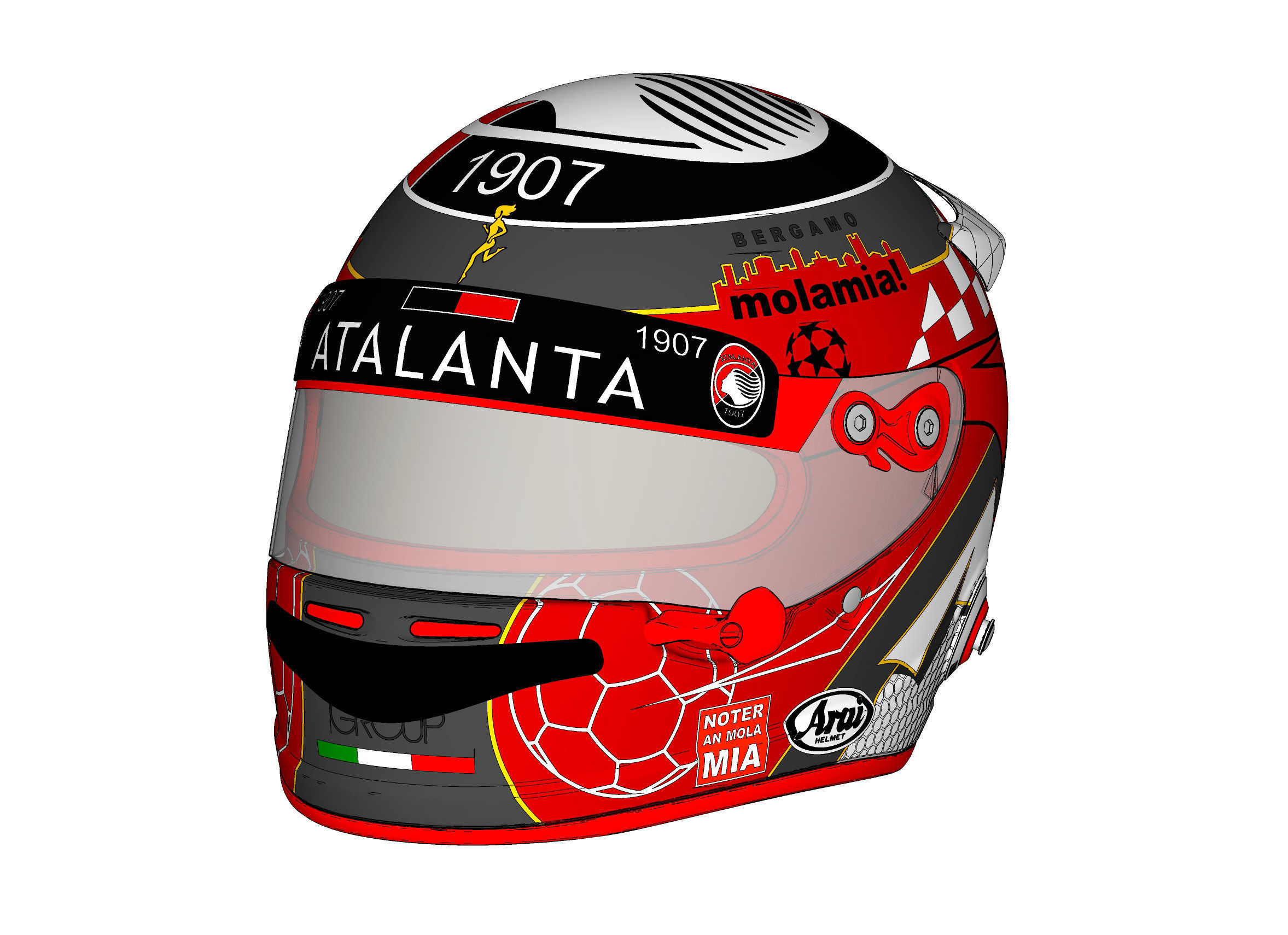 Helmet motorcycle Arai 3d model 3D model_8