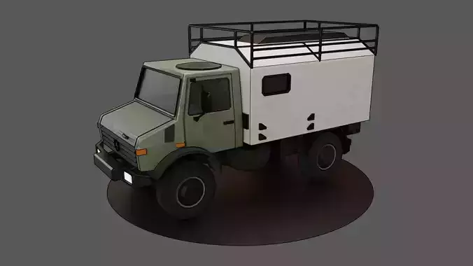 Truck 4x4 Carton Low-poly 3D model