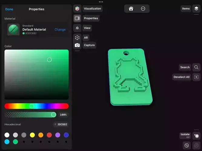Simple teddy bear keychain