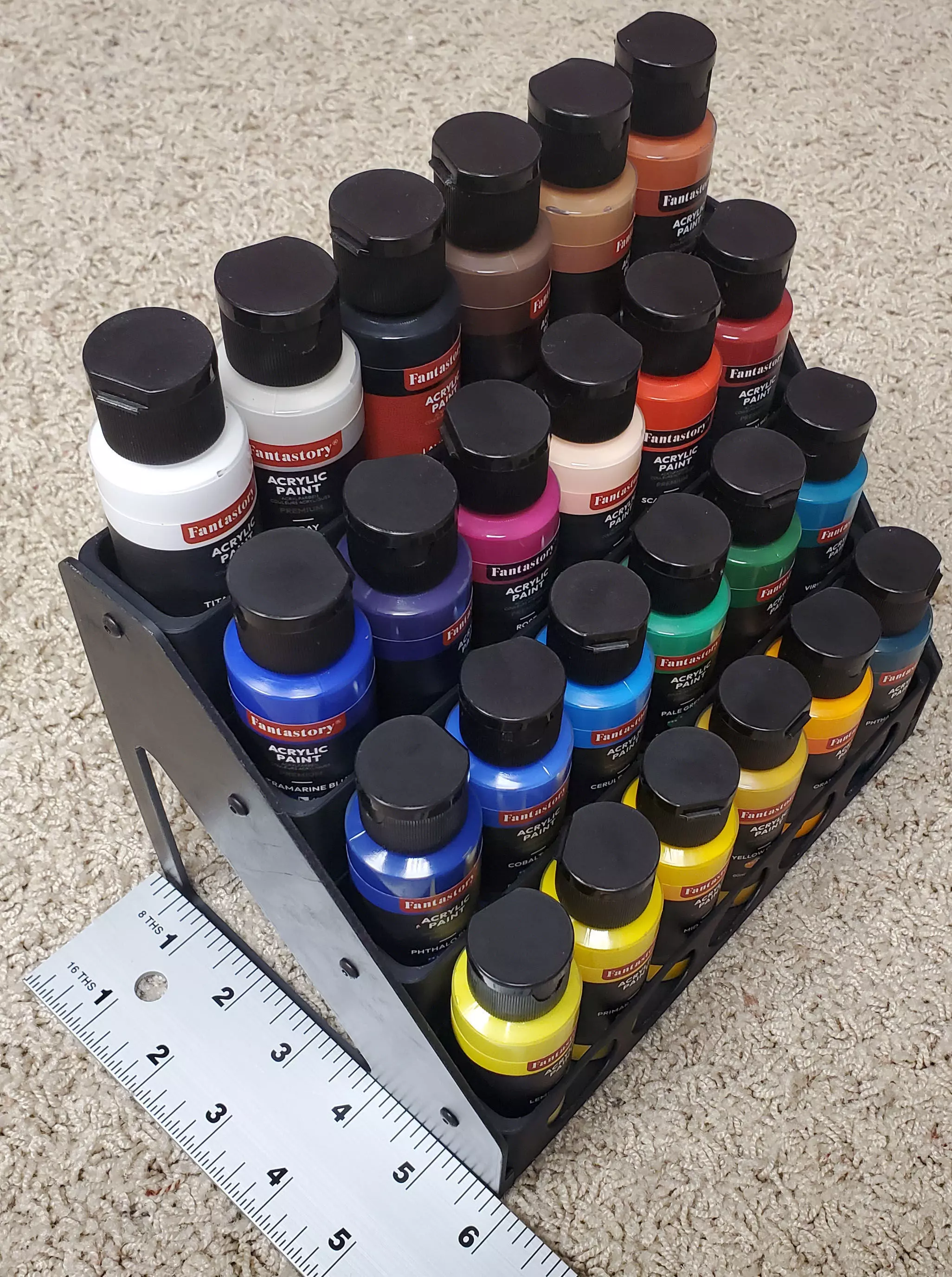 2oz ACRYLIC PAINT BOTTLES HOLDER 4 X 6 3D print model_0