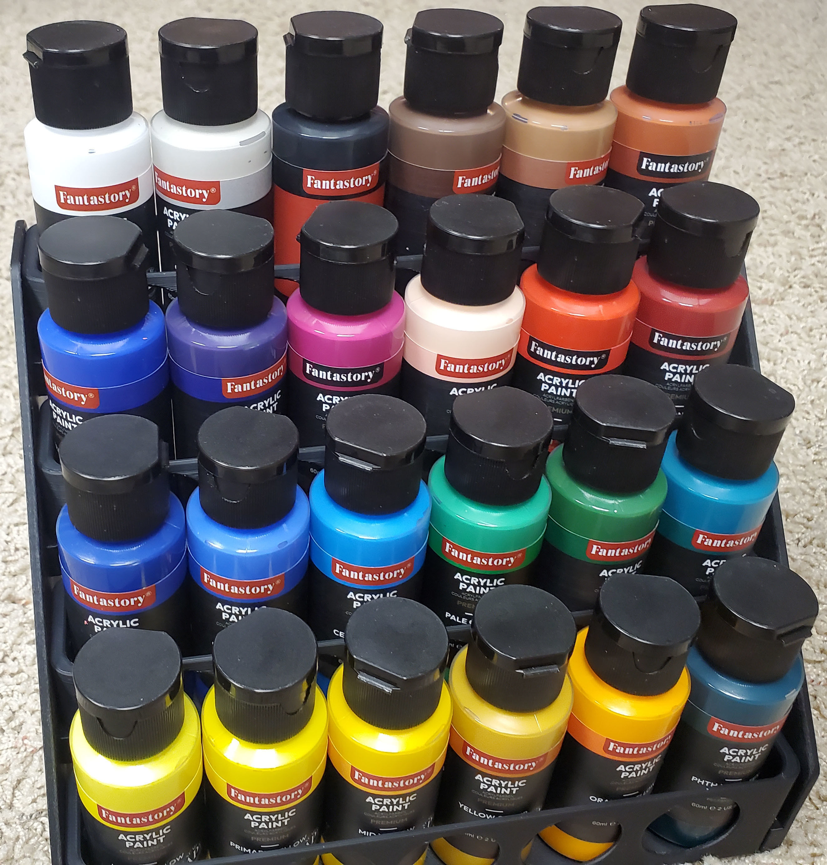 2oz ACRYLIC PAINT BOTTLES HOLDER 4 X 6 3D print model_8