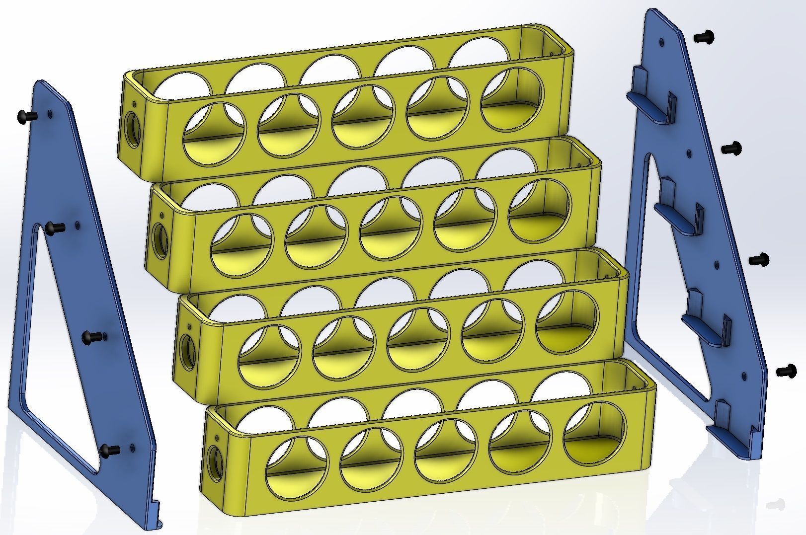 2oz ACRYLIC PAINT BOTTLES HOLDER 4 X 6 3D print model_3