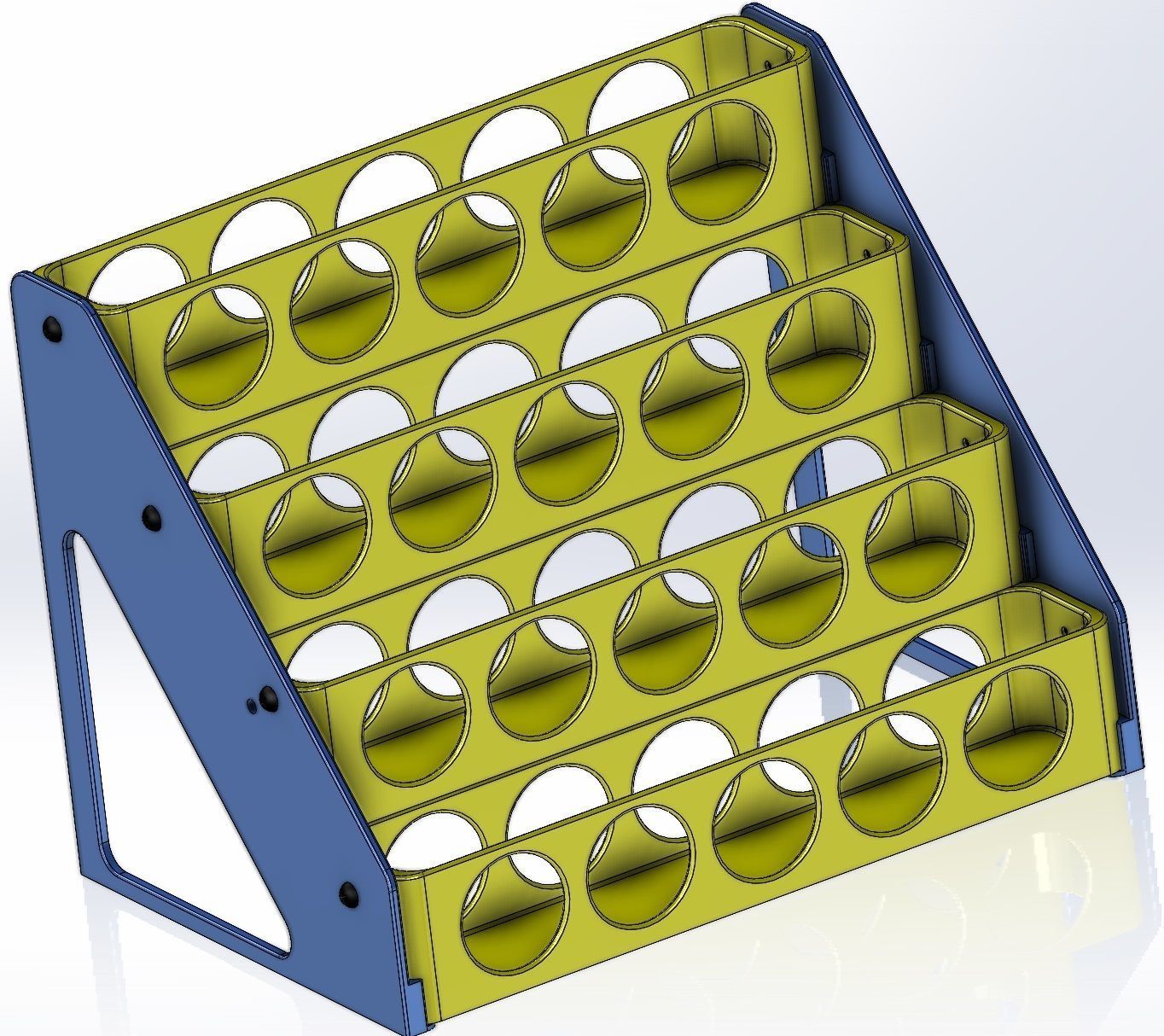 2oz ACRYLIC PAINT BOTTLES HOLDER 4 X 6 3D print model_4