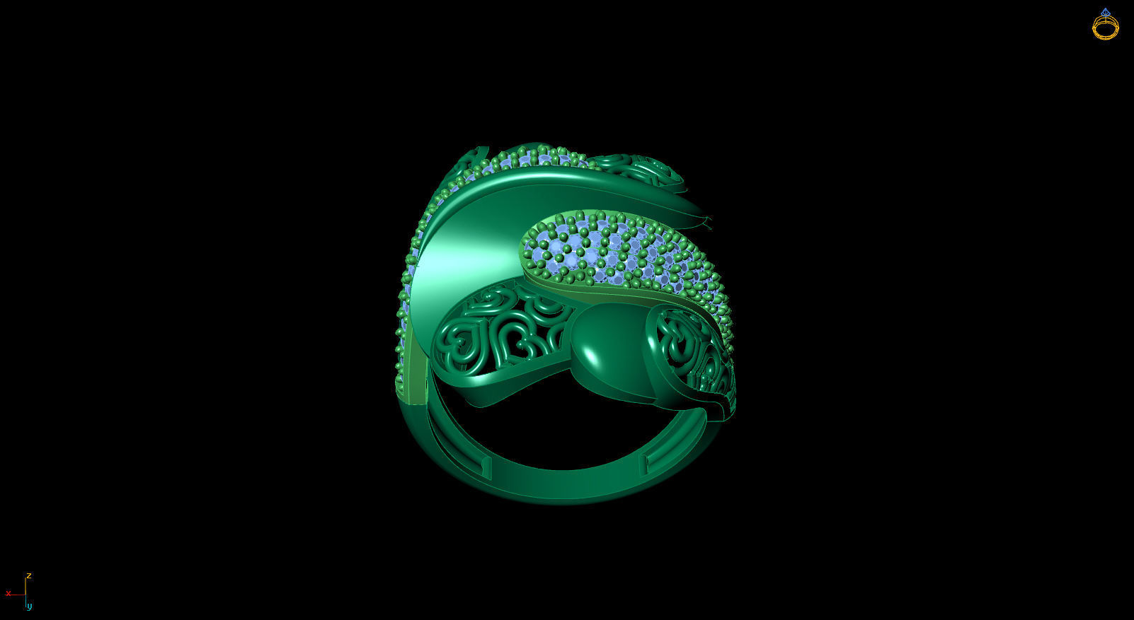 Fantasy Ring 3D model_2