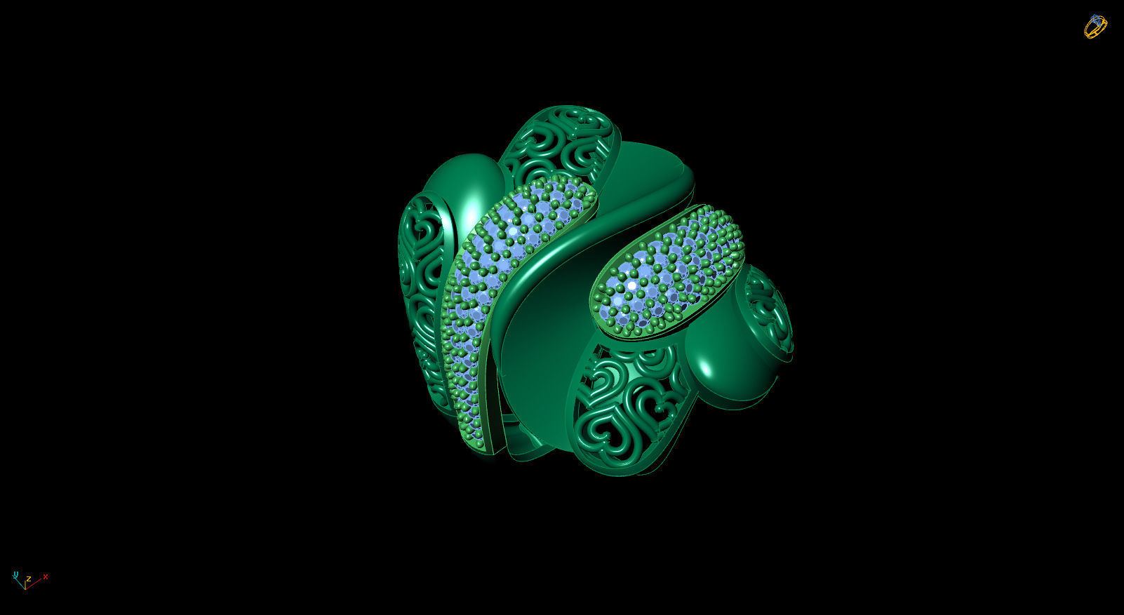Fantasy Ring 3D model_6