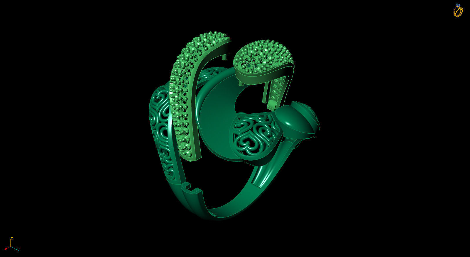 Fantasy Ring 3D model_8