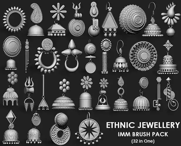 Ethnic Jewellery IMM Brush Pack 32 in One