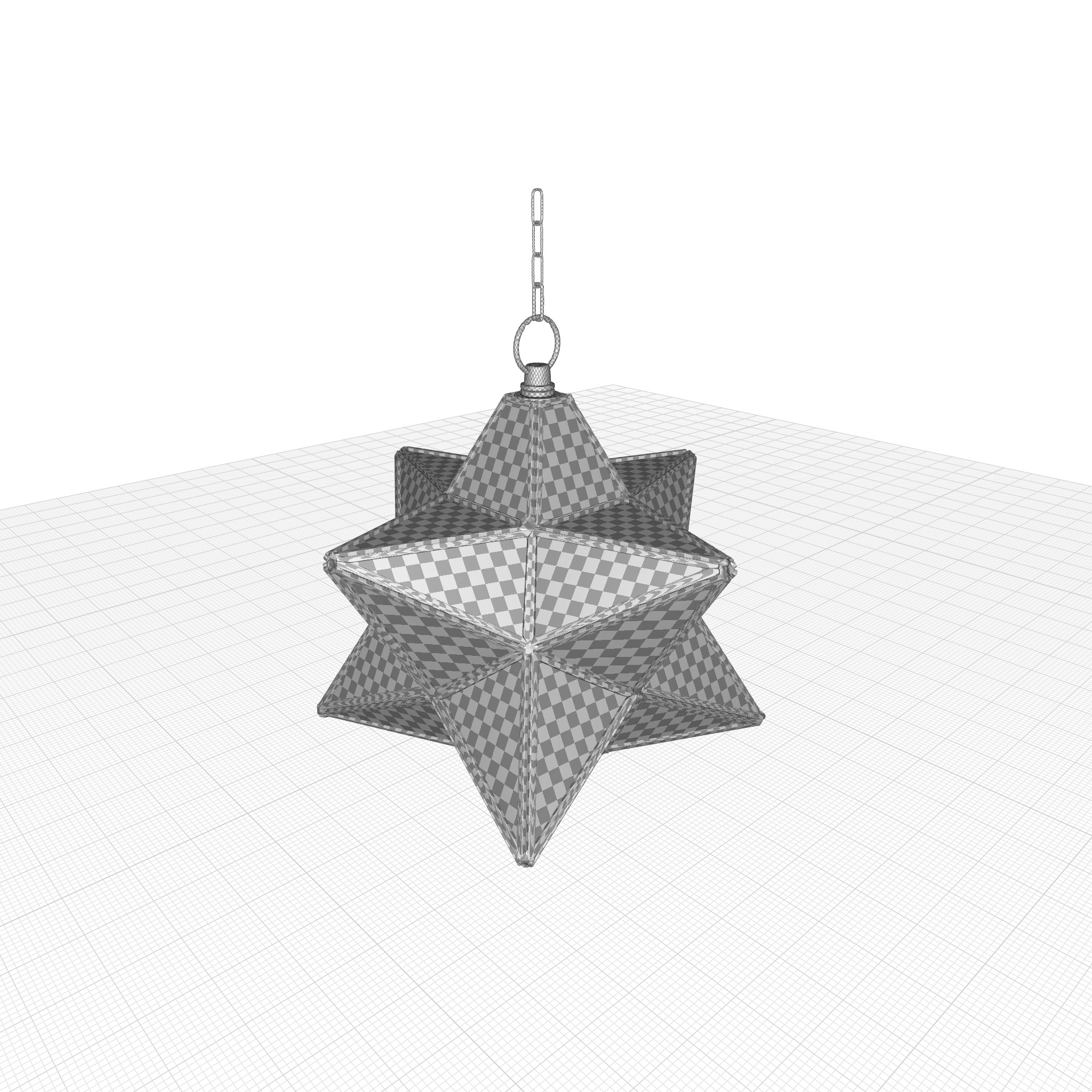Shuler Light Single Star Pendant 3D model_2