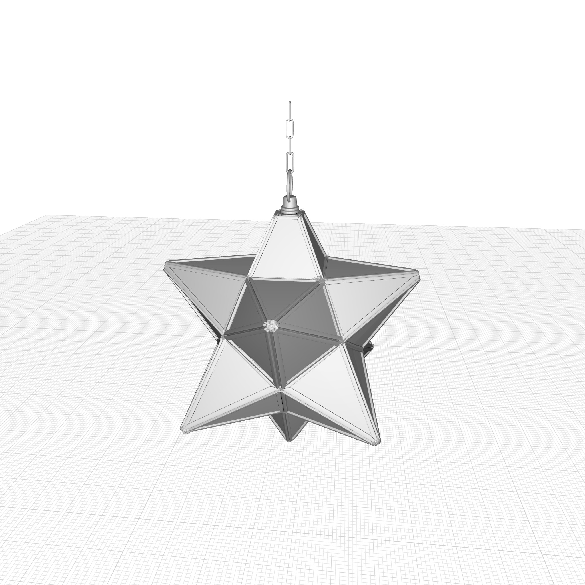 Shuler Light Single Star Pendant 3D model_3