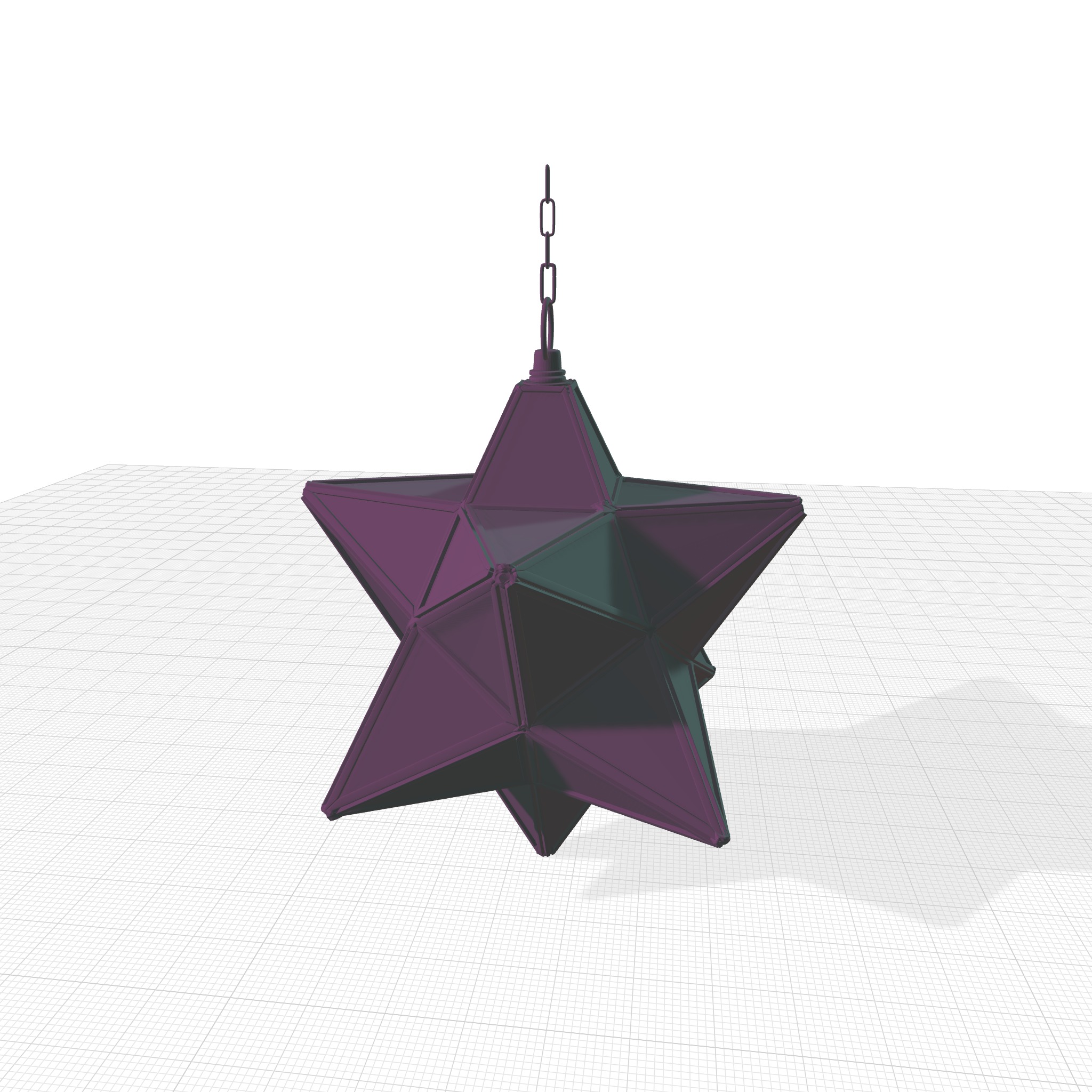 Shuler Light Single Star Pendant 3D model_4