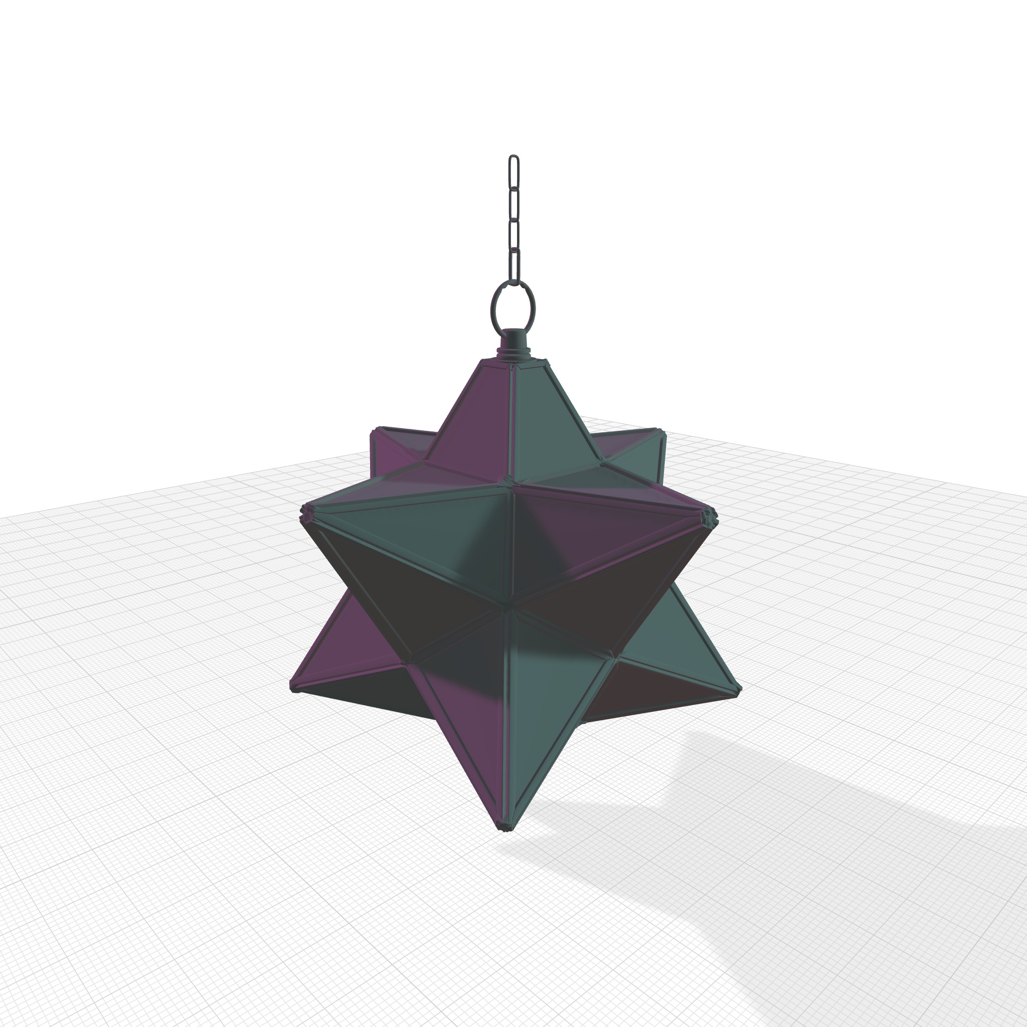 Shuler Light Single Star Pendant 3D model_5