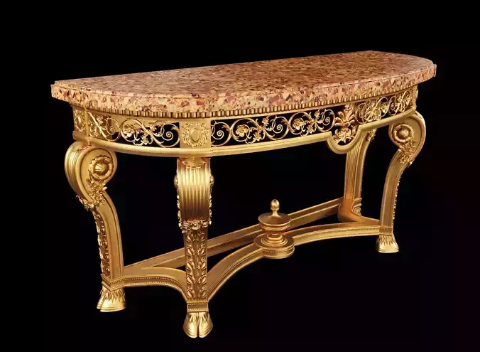 GILWOOD FRENCH MARBLE CONSOLE TABLE 