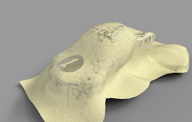 Car 8 covered with fabric Low-poly 3D model