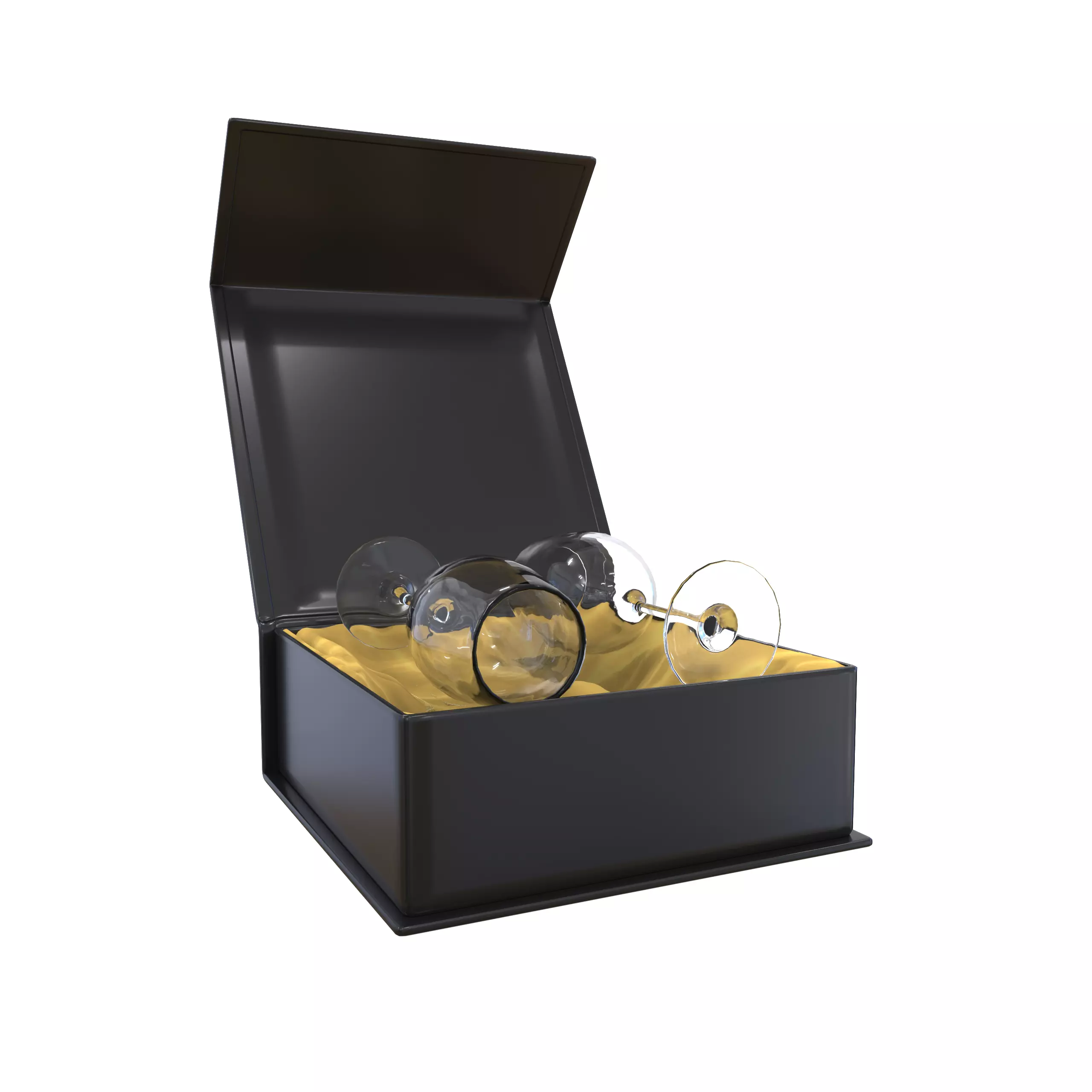 Wine Bottle Mockup with box Free 3D model