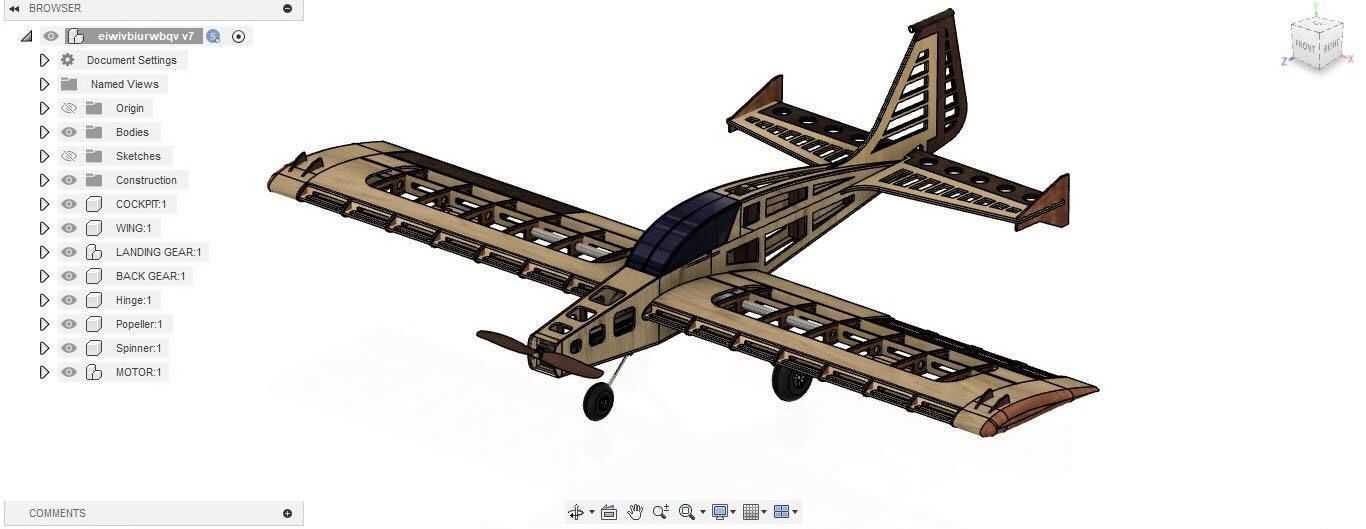 SS RC Plane 1 3D model_1