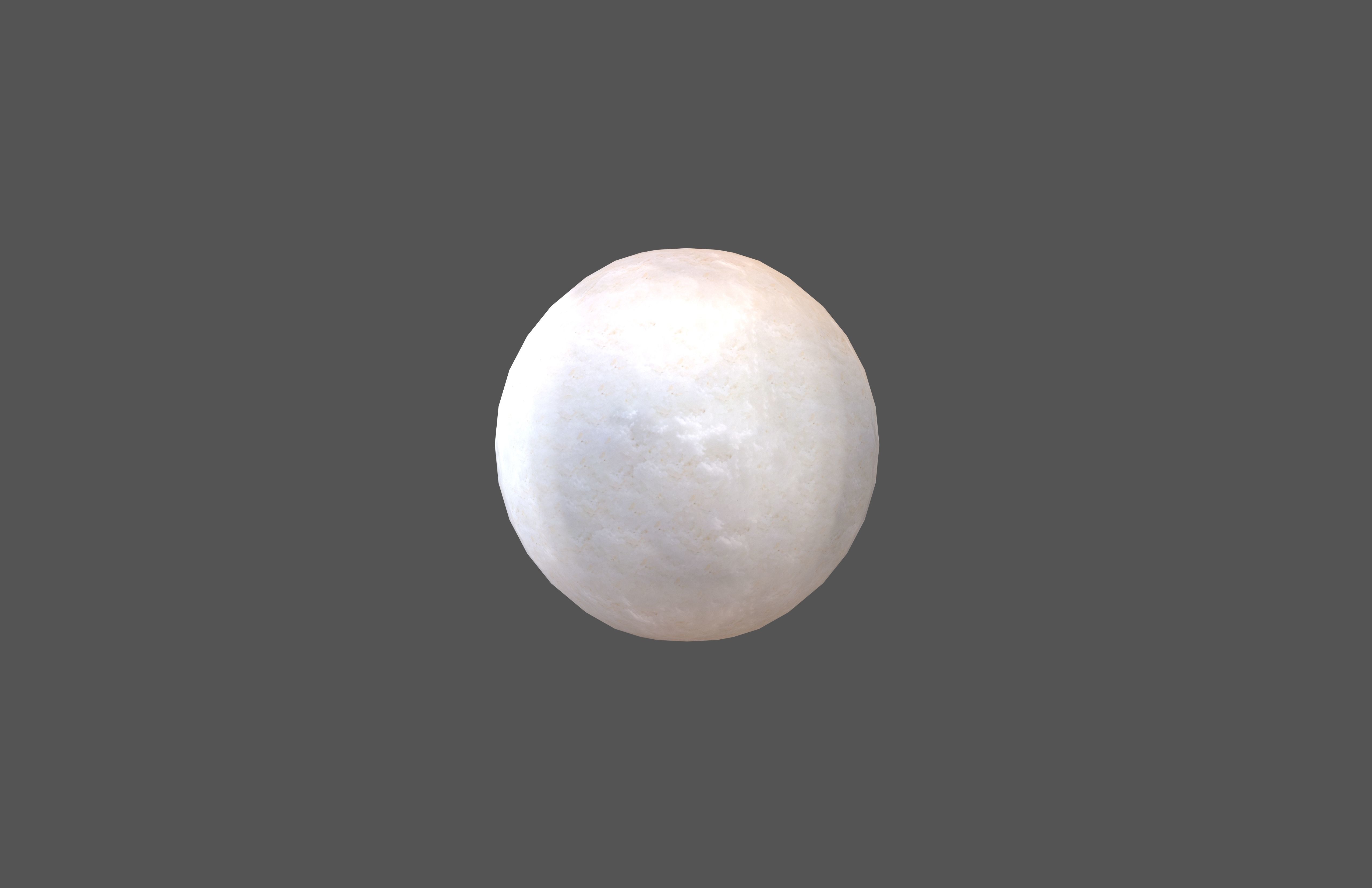 Snowball v2 001 Low-poly 3D model_1