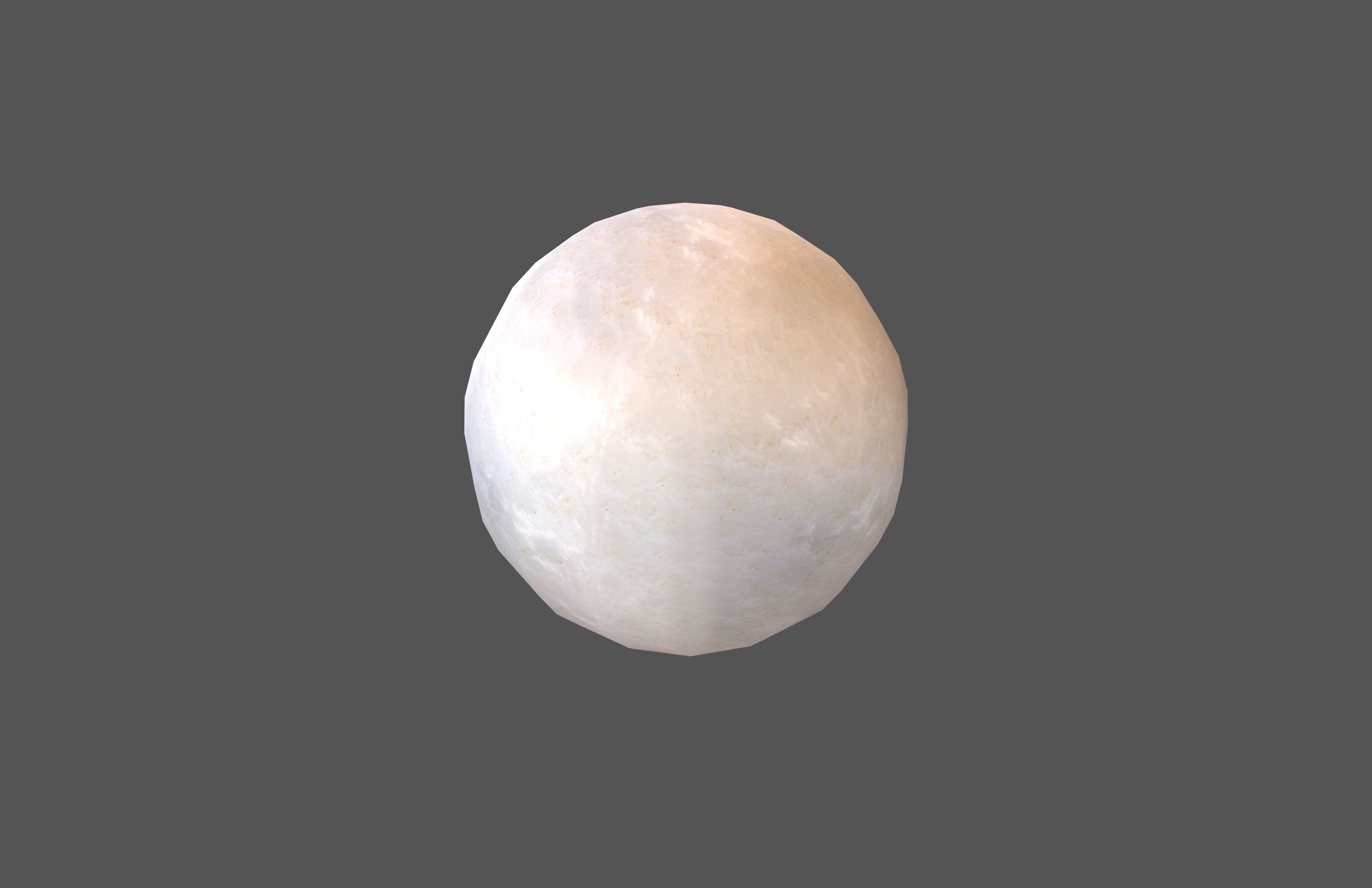 Snowball v2 001 Low-poly 3D model_2