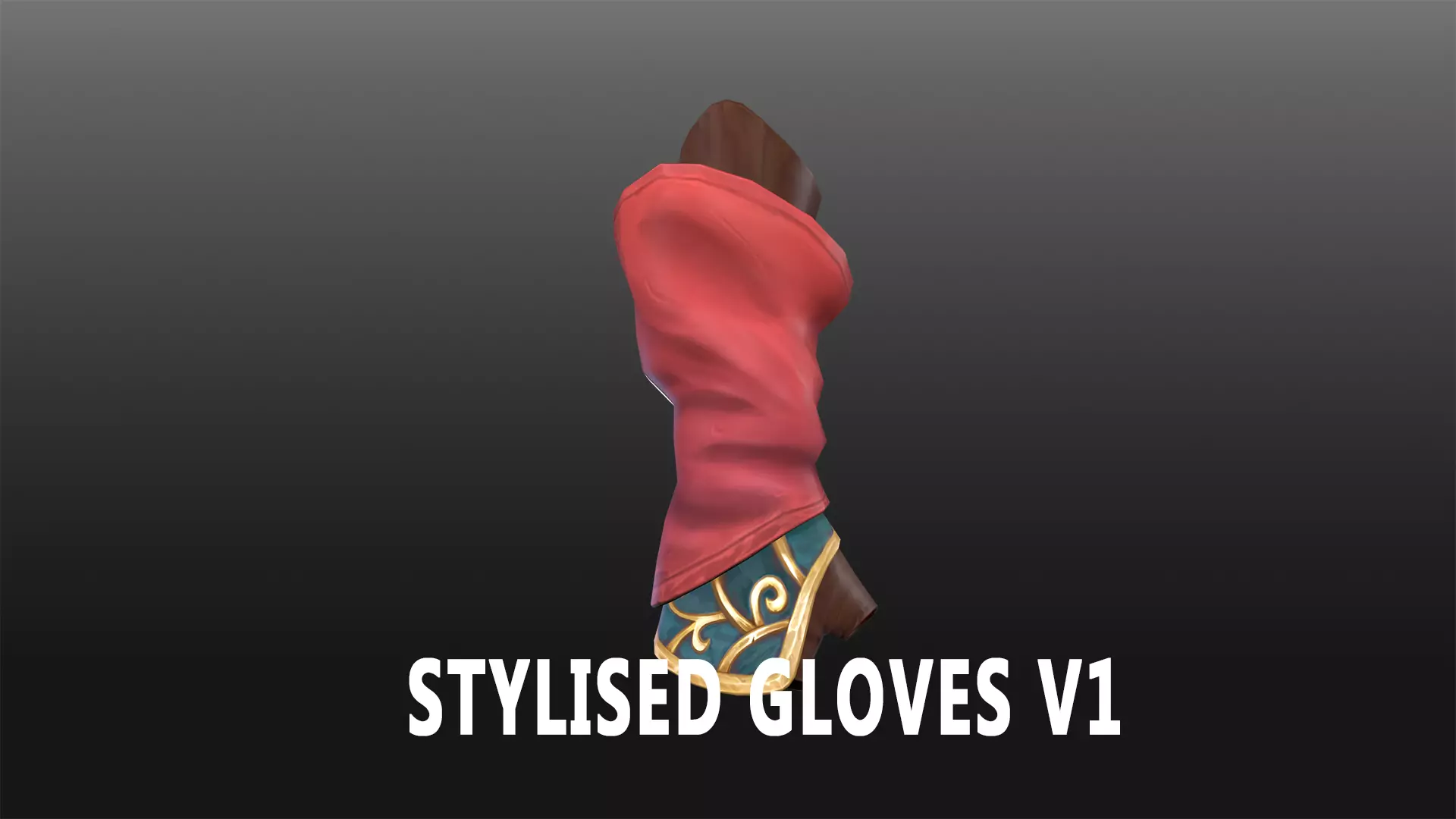 Stylised Gloves l Game Ready I Handpainted Low-poly 3D model_0