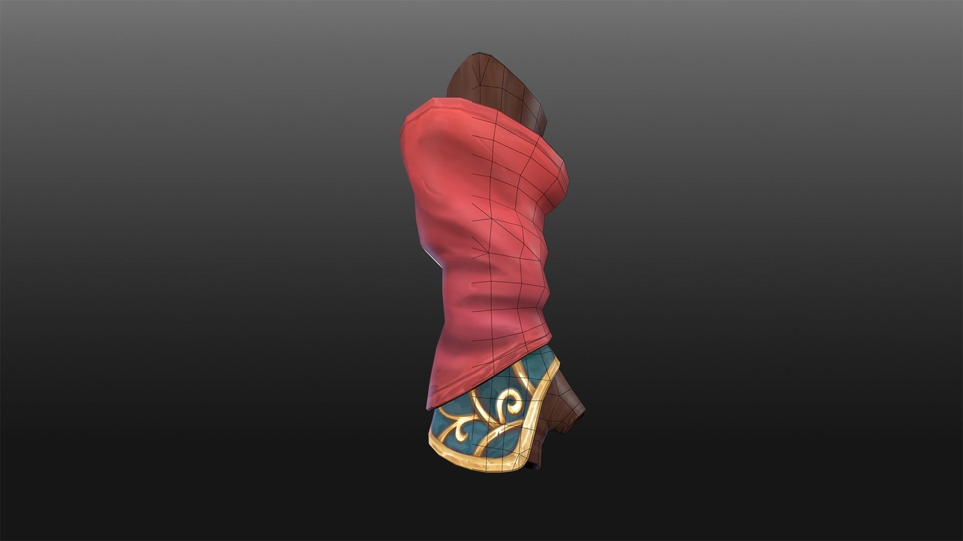 Stylised Gloves l Game Ready I Handpainted Low-poly 3D model_1