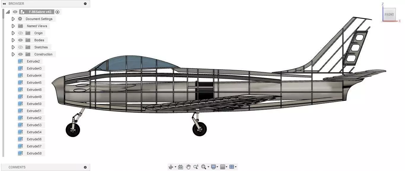 F86 Sabre 3D model