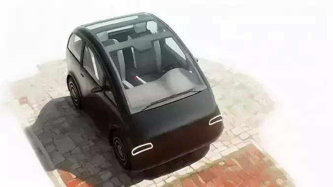 Tiny electric car Peripeteia black 3D model