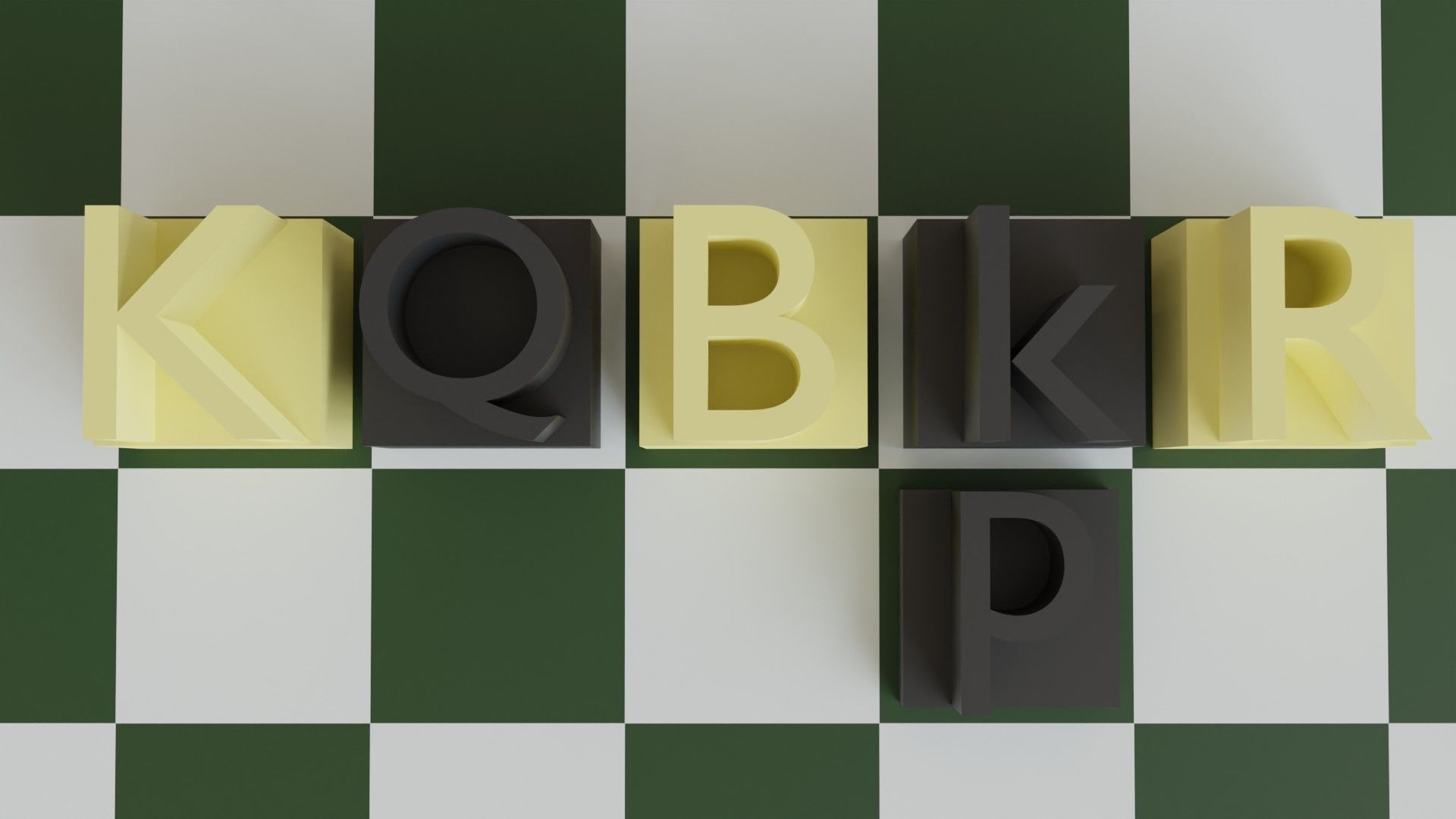 Alphabet Chess Set Pieces 3D print model_2