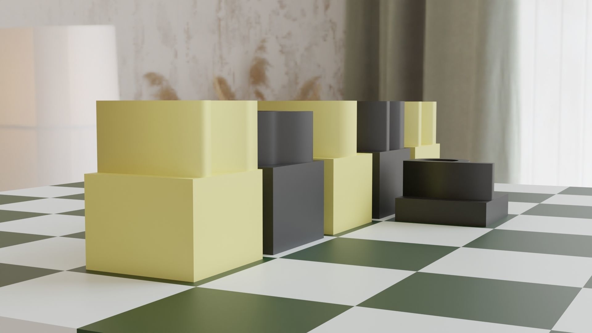 Alphabet Chess Set Pieces 3D print model_4