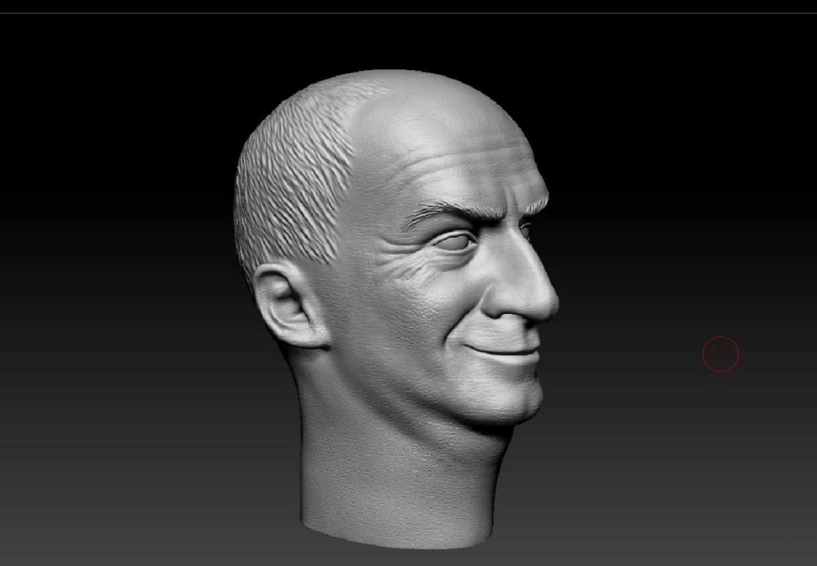 Louis de Funes head 3D print model_2
