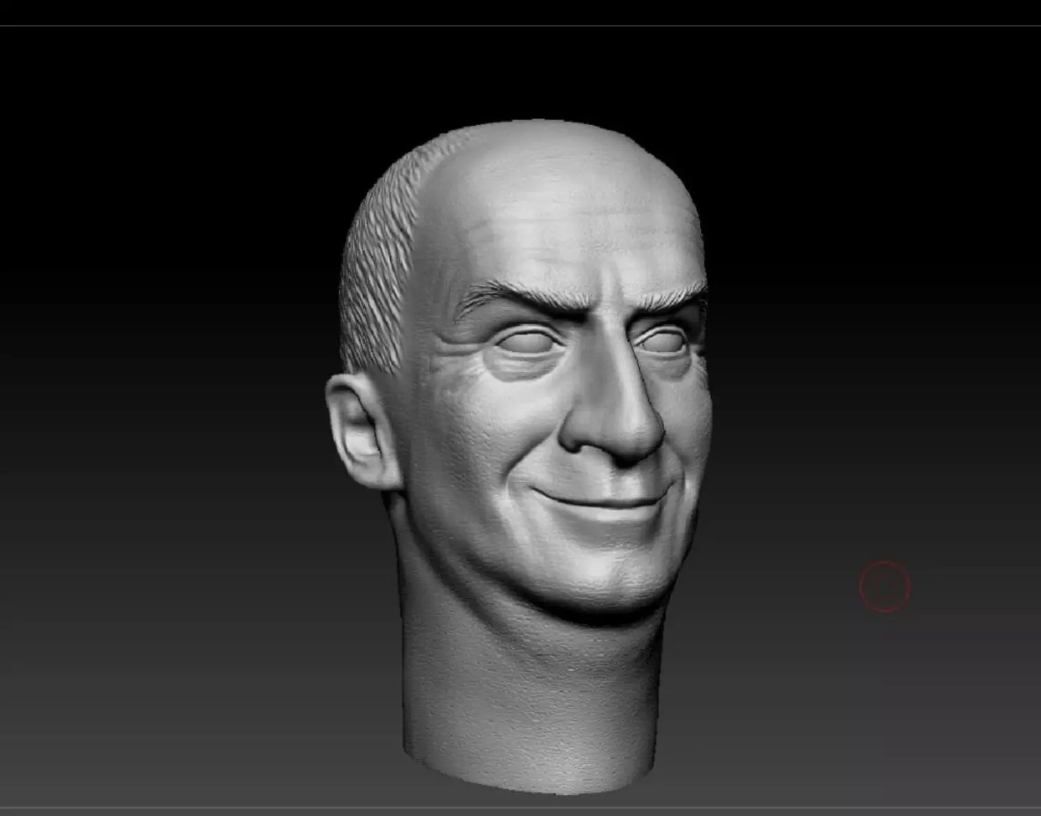 Louis de Funes head 3D print model_0