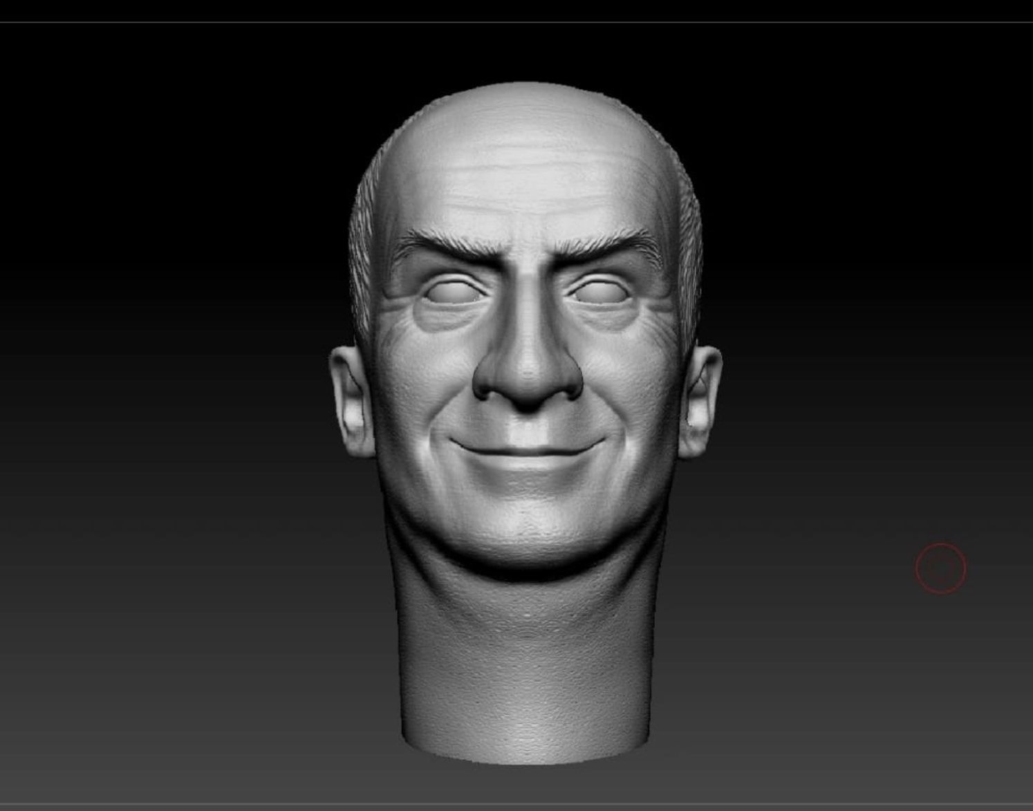 Louis de Funes head 3D print model_1