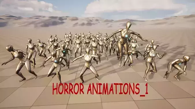 Horror Animations1 51 pcs UE5 3D model