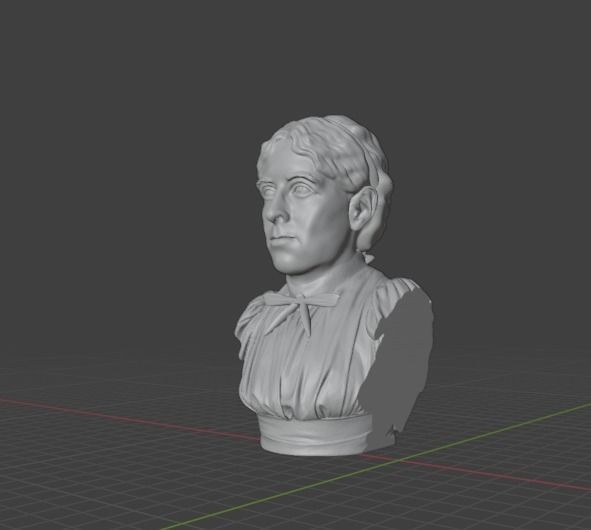 Louisa May Alcott 3D print model_9