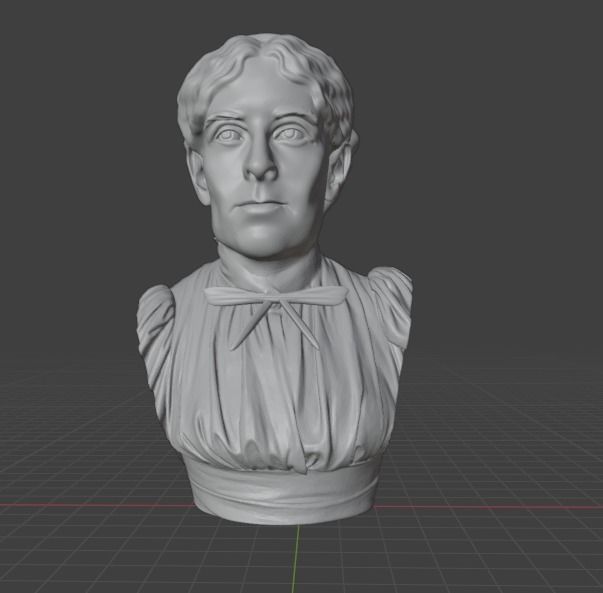 Louisa May Alcott 3D print model_3