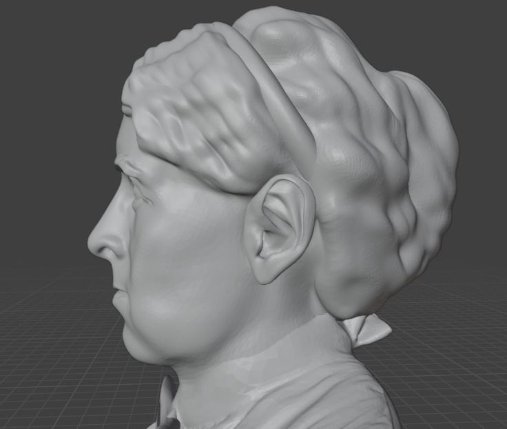 Louisa May Alcott 3D print model_7